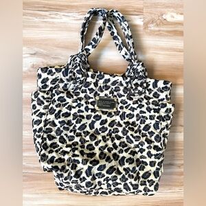 Marc by Marc Jacobs nylon quilted signature tote in leopard